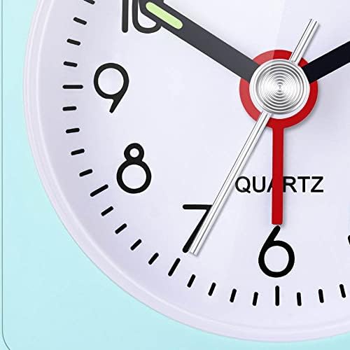 Jisile Travel Analog Alarm Clock 225 Inch Ultra Small with Snooze and Light