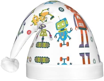 Cute Cartoon Robot Christmas LED Santa Hat for Festive Parties