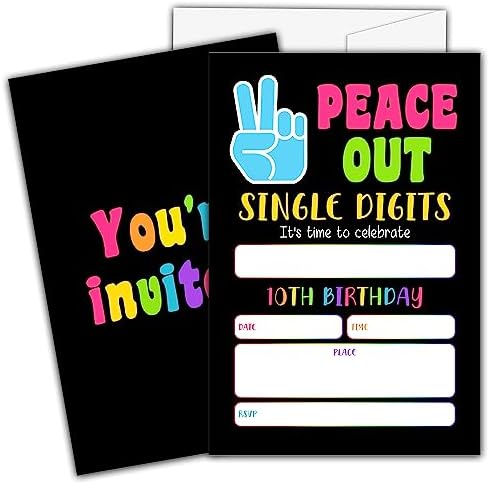 Ycyfckdr 20 Birthday Invitations with Envelopes for Kids