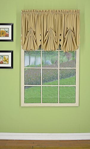 Todays Curtain Orleans Scallop Curtain Linen Fan Insert 30x40 Linen