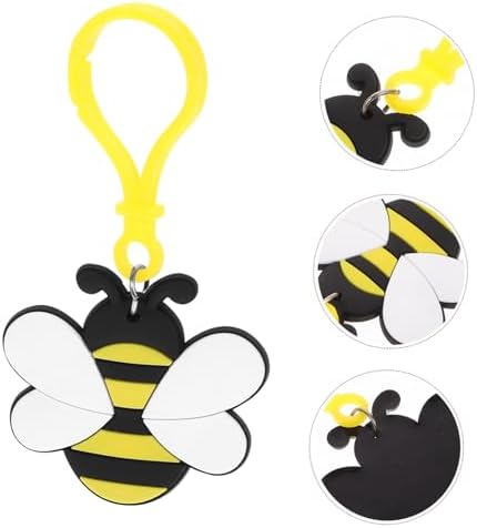 FAVOMOTO 12pcs Cute Bee Charm Keychain Pack for Women