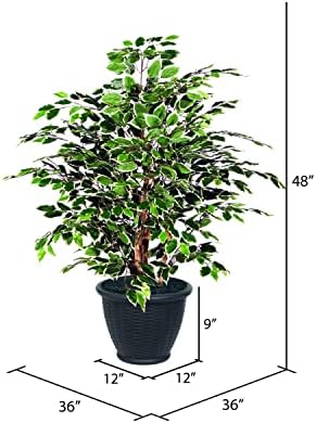 Vickerman 4 Foot Artificial Variegated Ficus Bush