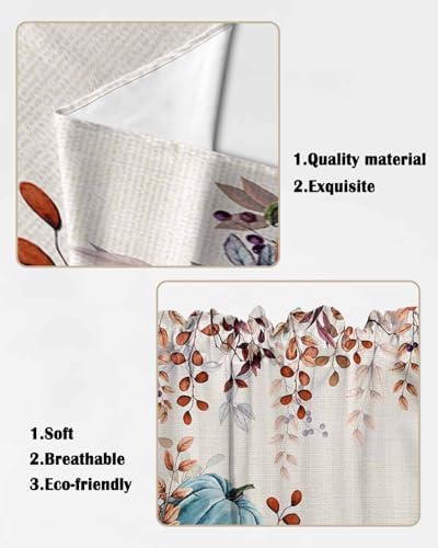 Thanksgiving Swag Curtain with Rod Pocket