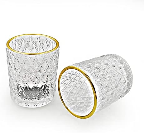 SHMILMH Clear Votive Candle Holders Set of 12