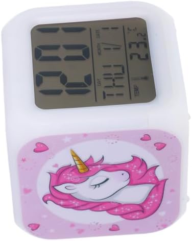 Unicorn LED Alarm Clock Cute Mute Design for Bedroom