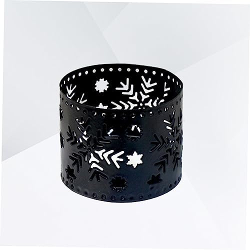 Christmas Iron Candle Holders Snowflake Design Elegant Desktop Pen Holder