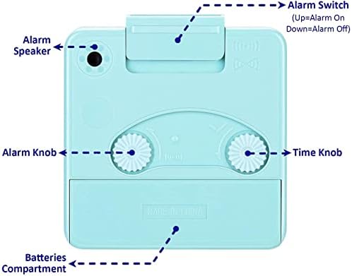 Jisile Travel Analog Alarm Clock 225 Inch Ultra Small with Snooze and Light