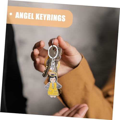 Zerodeko 6pcs Angel Keychain Pendant Keychains for Women