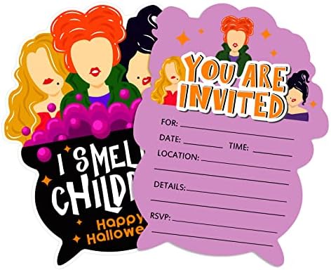 SICOHOME Halloween Party Invitations 12pcs 5x7 with Envelopes