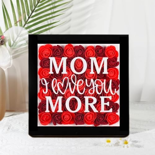 Mothers Day Flower Shadow Box Gift with Engraving