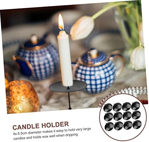 12Pcs Iron Candle Holders for Advent Wreaths and Christmas Celebrations