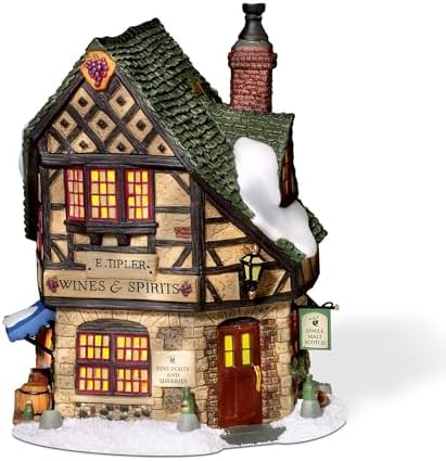 Department 56 Dickens Village Tipler Agent Wine Spirits Building Porcelain