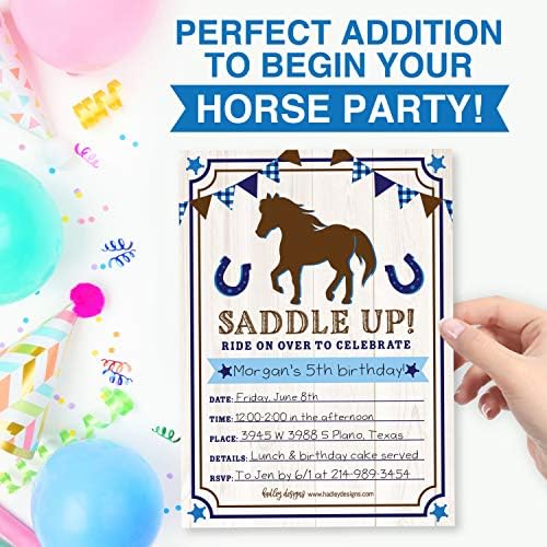 Hadley Designs Pony Barn Birthday Invite Card