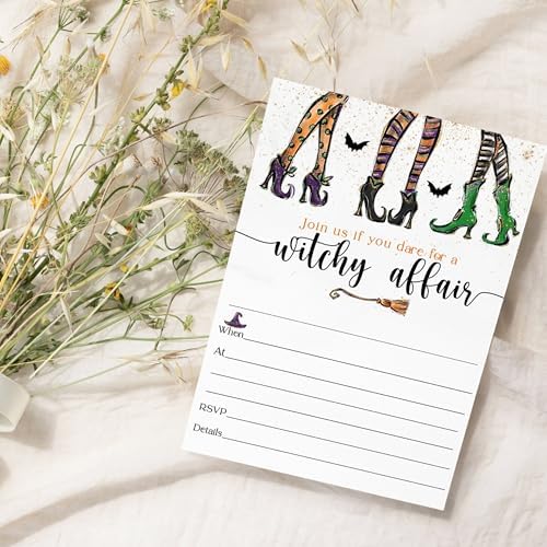 Witchy Fun Invitations with Envelopes - 25 Pack