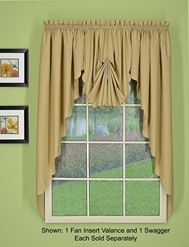 Todays Curtain Orleans Scallop Curtain Linen Fan Insert 30x40 Linen