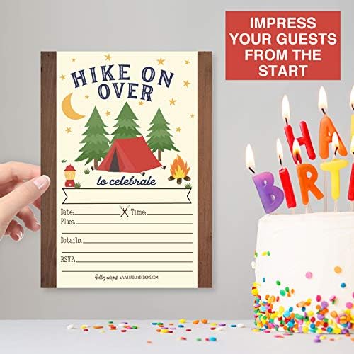 Hadley Designs 25 Camping Birthday Invitations
