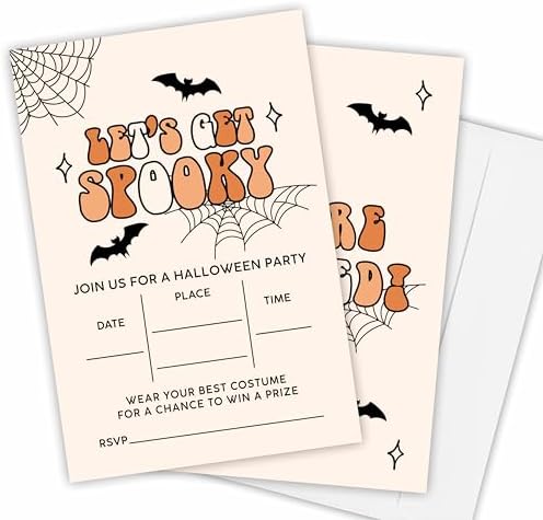 Spooky Halloween Party Invitations 25 Double Sided