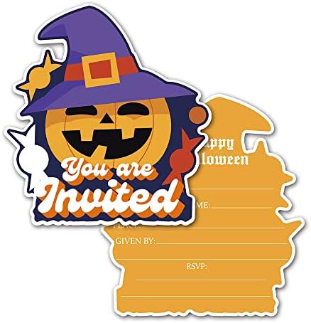 Deluxe Halloween Party Invitations 25 Cards with Envelopes