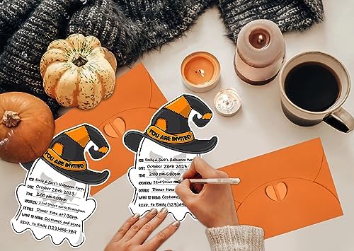 FaCraft Halloween Invitations with Envelopes