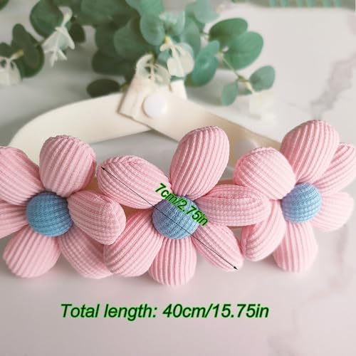 2pcs Flower Curtain Buckles Pink Cute Decorative Tie