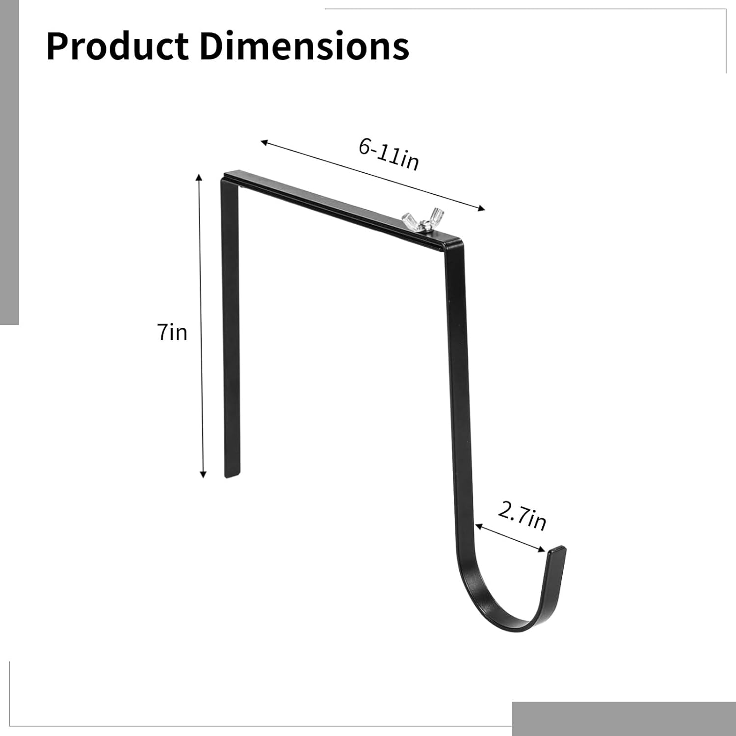 Adjustable Cemetery Wreath Holder Hooks 8-Pack
