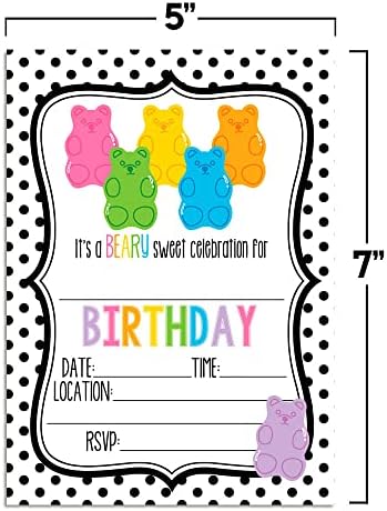 Beary Sweet Birthday Party Invites for Kids