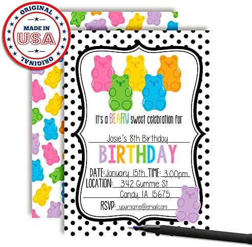 Beary Sweet Birthday Party Invites for Kids