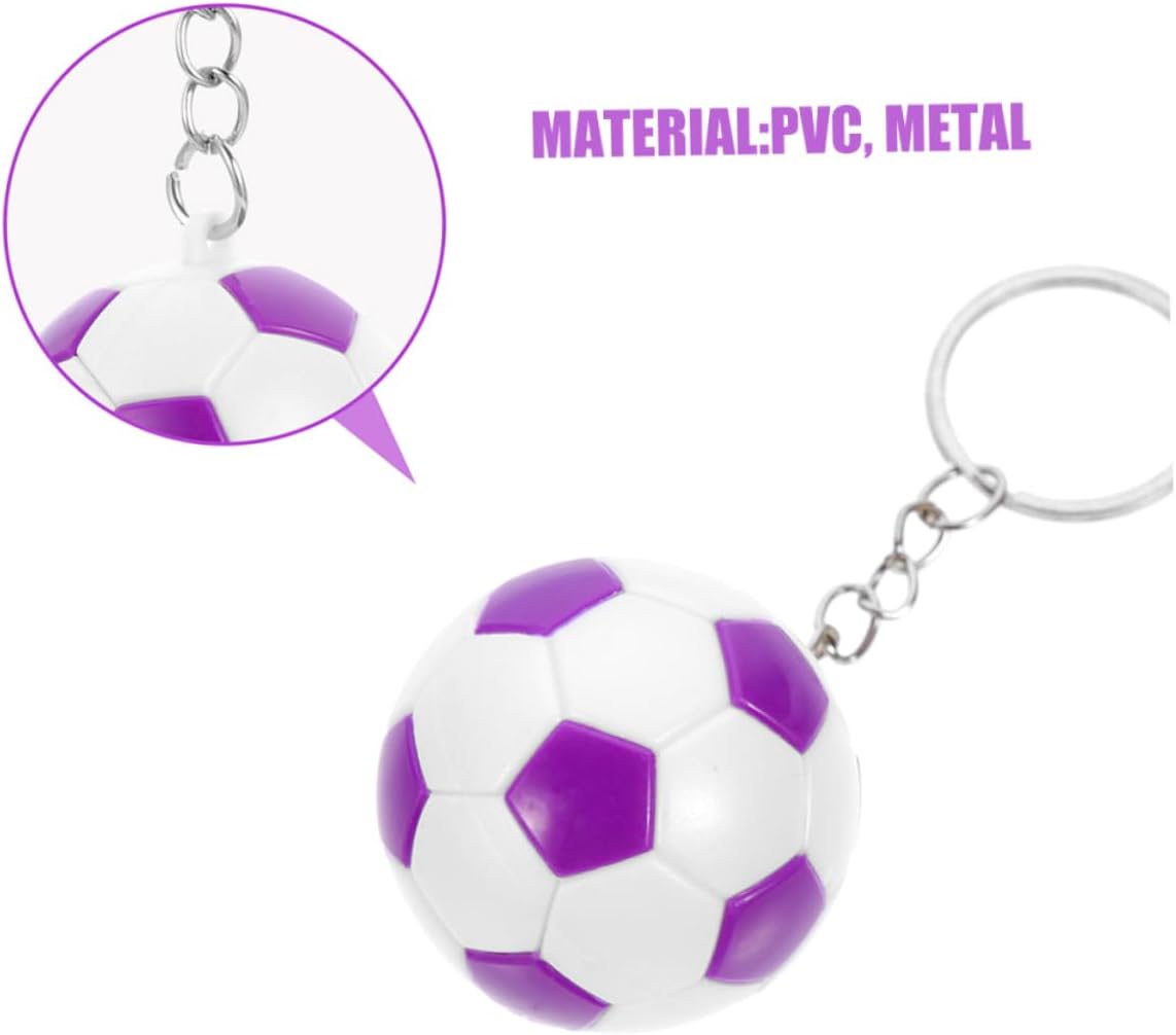 4pcs Realistic Soccer Keychain Pendants Durable Football Keyrings for Boys