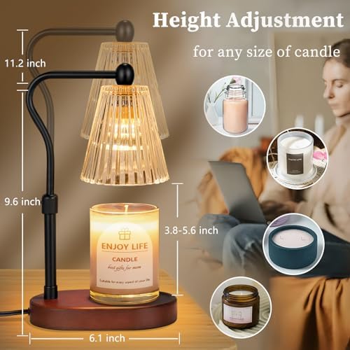 Electric Candle Warmer Lamp with Timer and Dimmer
