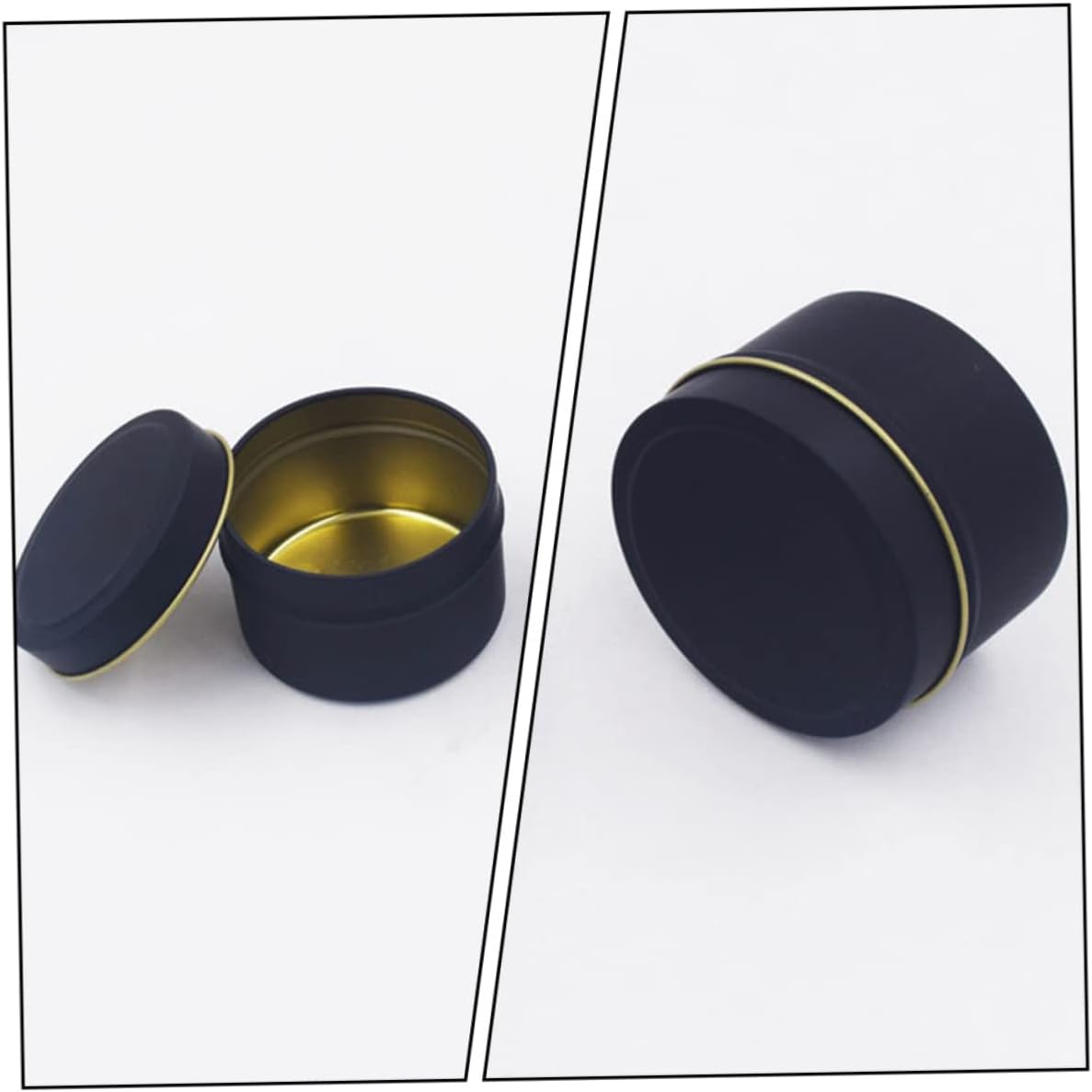 LIFKOME 4oz Iron Candle Tins with Lids for DIY Crafting