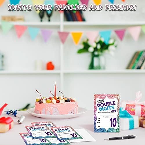 10th Birthday Invitations 20 Count with Envelopes