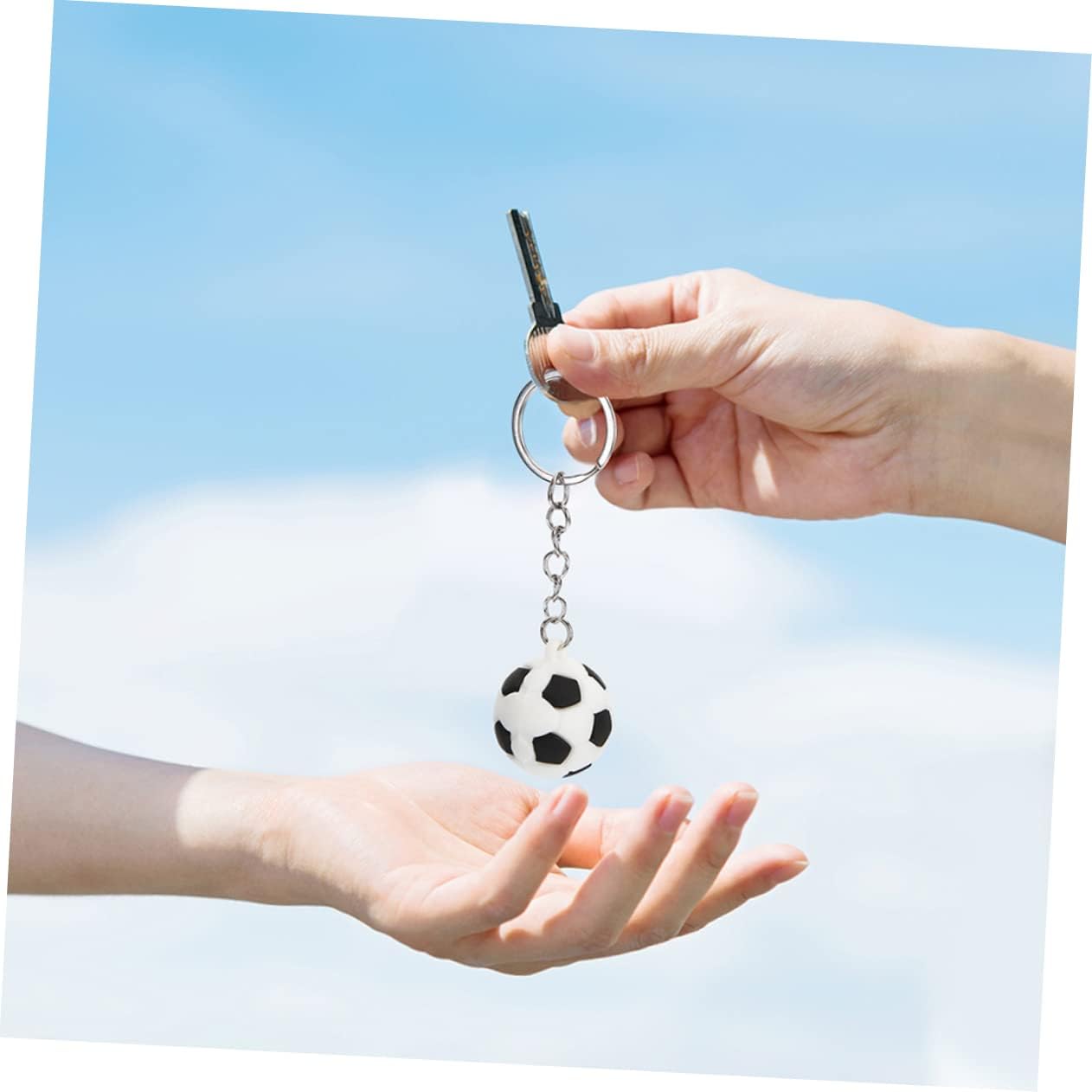 16pcs Creative Soccer Keychains for Backpacks and Sports