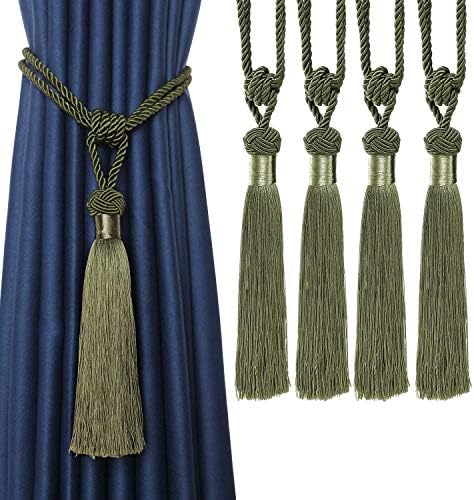 BEL AVENIR Green Curtain Holdbacks 4 Pack