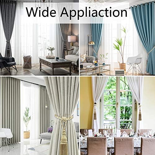 BEL AVENIR 2 Pack Green Tassel Curtain Holdbacks