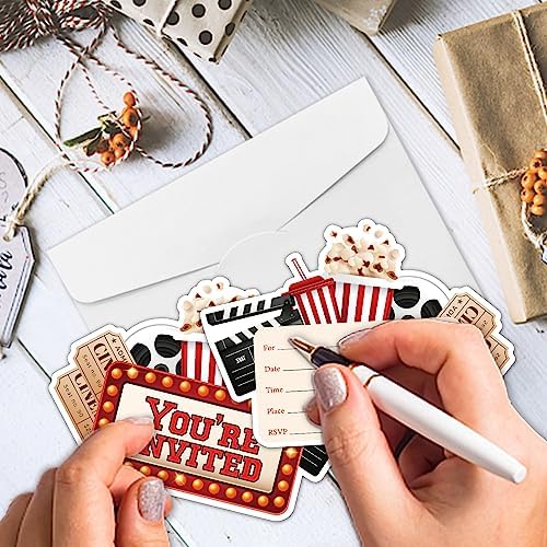 REWIDPARTY Movie Party Invitations Set of 15
