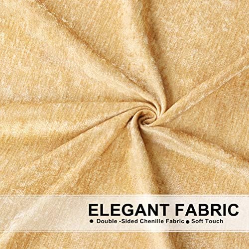 ELKCA Double-Sided Chenille Window Curtains 52 x 84 2 Panels Grommet Top