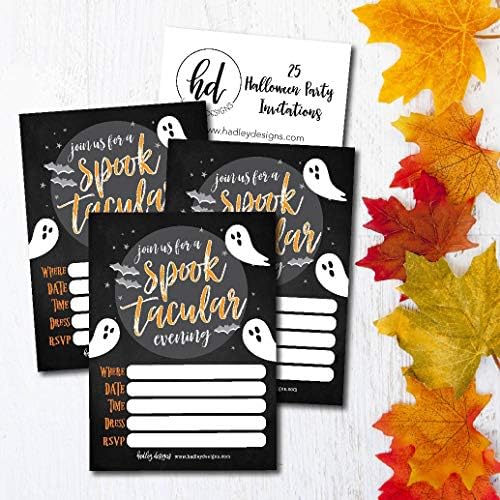 Hadley Designs 25 Ghost Halloween Party Invitations