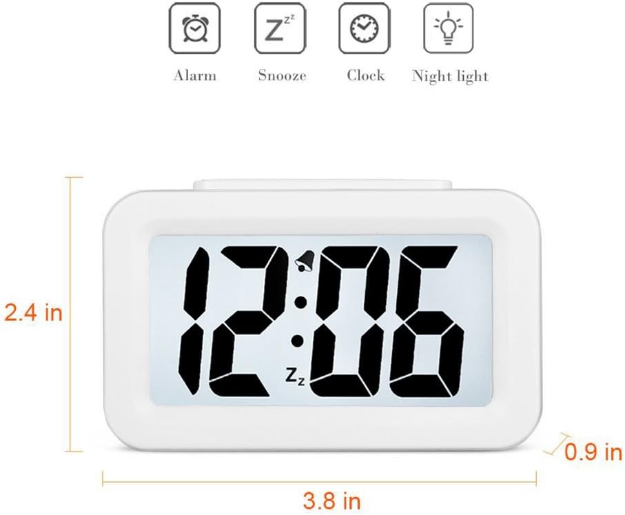 Hense Mute Luminous Alarm Clock with Adjustable Light HA35