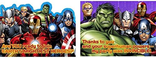 Hallmark Avengers Assemble Birthday Party Invitations Set of 8
