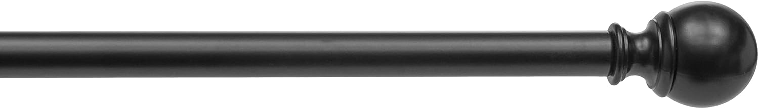 Amazon Basics Adjustable Curtain Rods 36 to 72 Inches Black