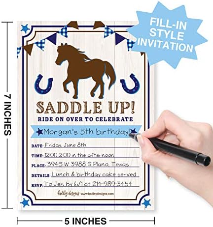 Hadley Designs Pony Barn Birthday Invite Card