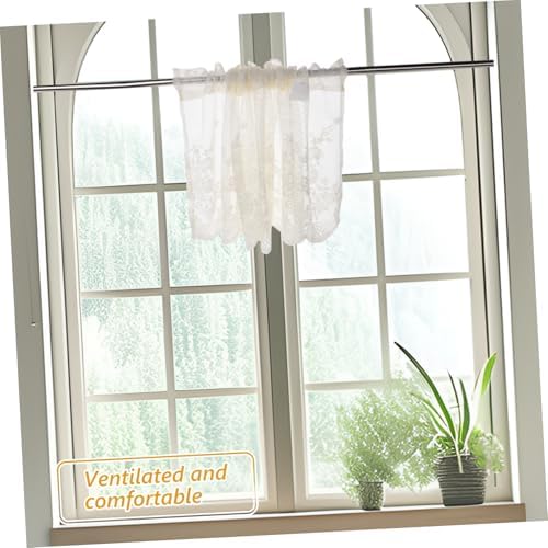 Happyyami Short Lace Window Valance Boho Decorative Curtain