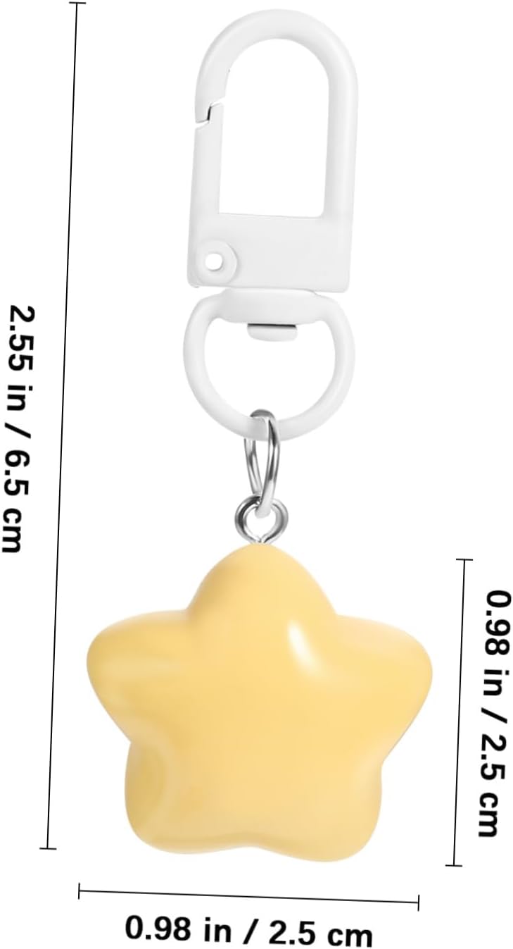 10pcs Cute Star Key Charms Adorable Kawaii Keyrings