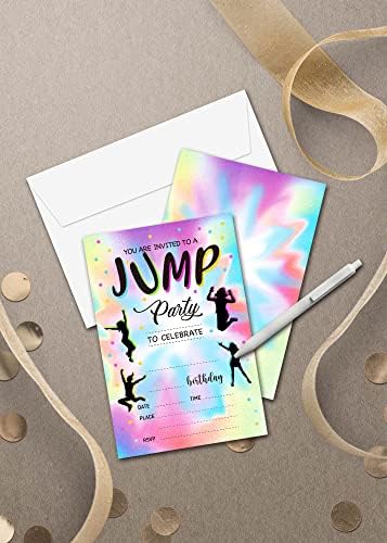 Trampoline Jump Birthday Party Invitations 20 Cards With Envelopes