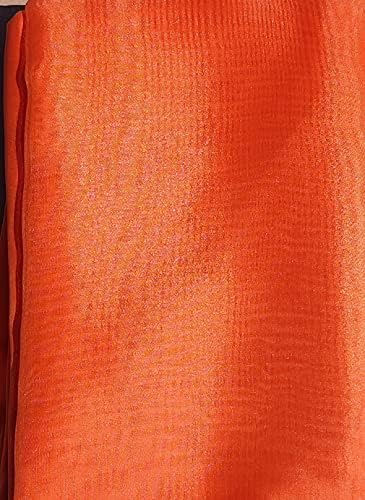 3 Piece Sheer Panel and Scarf Curtain Combo Set Orange