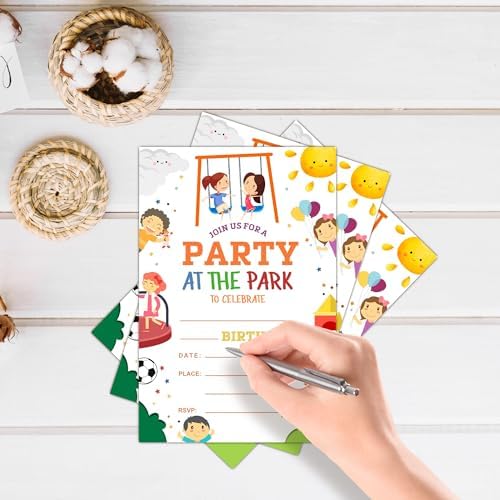 Party Time Birthday Invitations with Envelopes