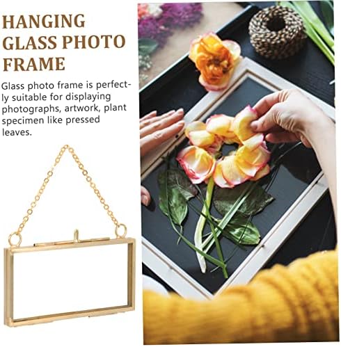 Healifty Brass Frame for Dried Flowers and Artwork Display