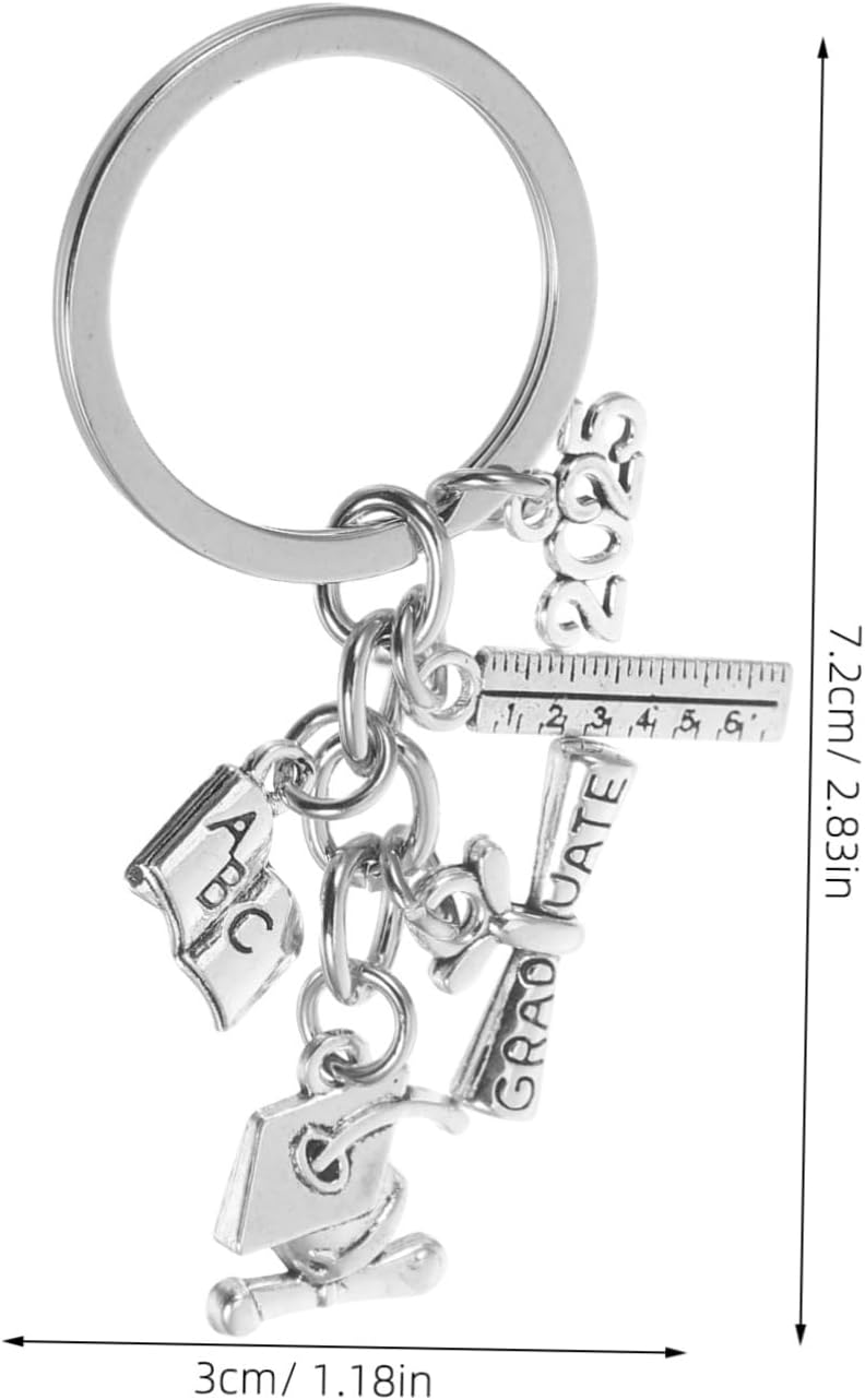 Graduation Keychain Stylish Keyring Funny College Student Backpack Purse Charm Party Favors