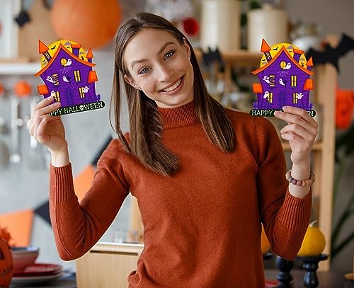 D4DREAM Halloween Party Invitation Cards and Envelopes 12 Pcs Brown Unisex Adult
