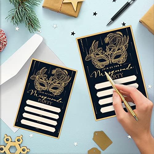 Masquerade Party Invitations 15 Card Set